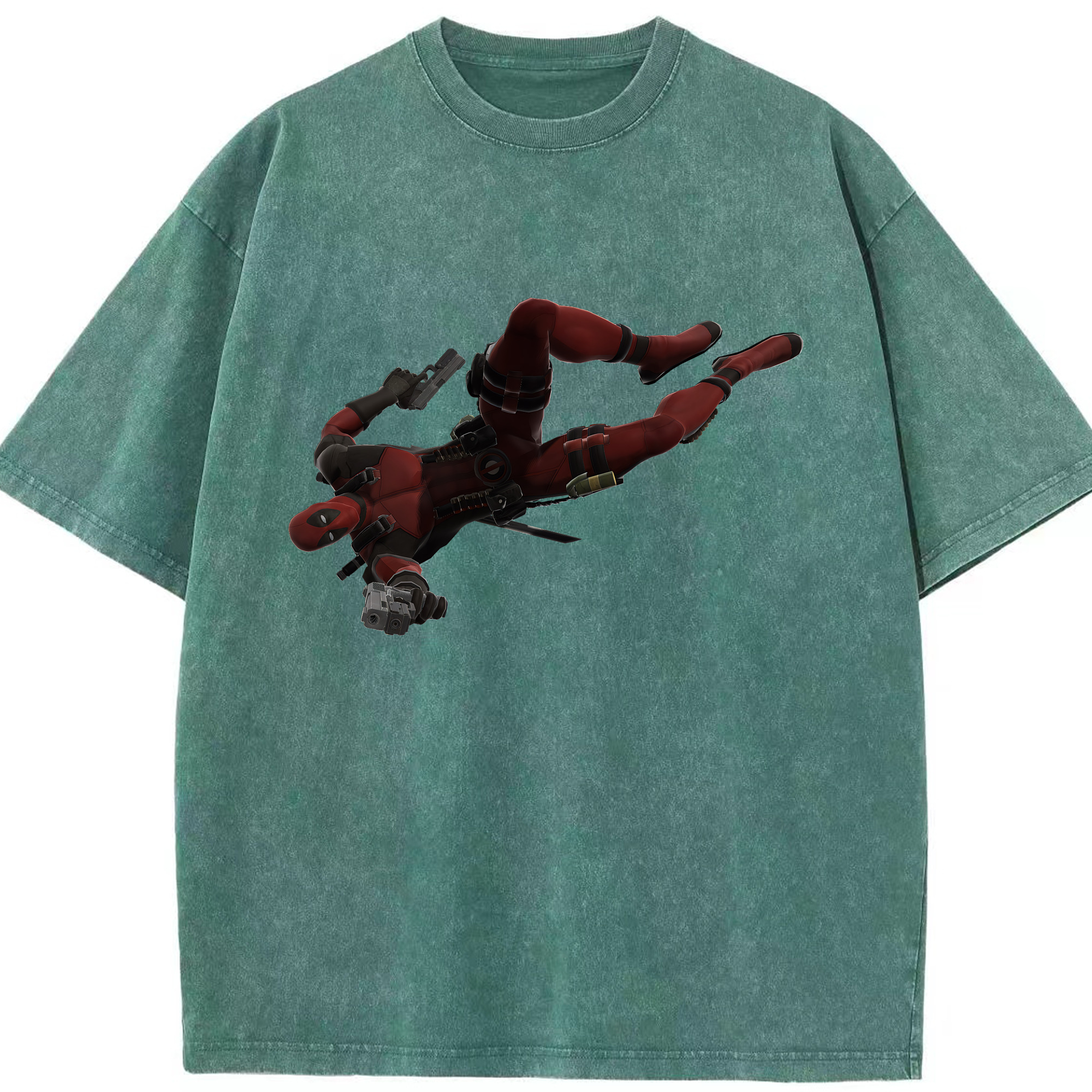 （画像用） Deadpool デッドプール 綿100% ヴィンテージ風 半袖Tシャツ（フロントプリント）
